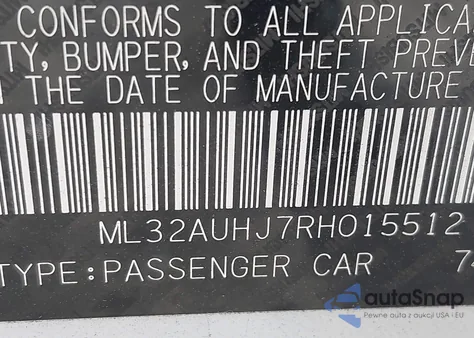 2024 Mitsubishi Mirage Es/Le z USA, uszkodzony, nr VIN ML32AUHJ7RH015512